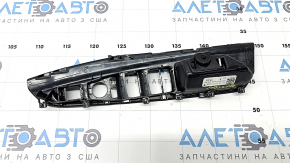 Front left power window control trim for BMW X5 F15 14-18, black with chrome, scratches