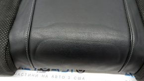 Rear seat cushion for Audi A4 B8 13-16, black leather combined with Alcantara, gray stitching, perforation, S-Line, dented, needs cleaning, scratches