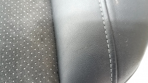 Rear seat cushion for Audi A4 B8 13-16, black leather combined with Alcantara, gray stitching, perforation, S-Line, dented, needs cleaning, scratches