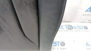 Left rear seat backrest for Audi A4 B8 13-16, black leather combined with Alcantara, gray stitching, perforation, S-Line, dented, scratched