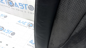 Left rear seat backrest for Audi A4 B8 13-16, black leather combined with Alcantara, gray stitching, perforation, S-Line, dented, scratched