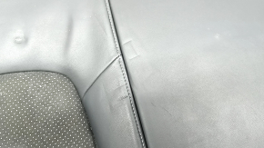 Right rear seat back with armrest, Audi A4 B8 13-16, black leather combined with Alcantara, gray stitching, perforation, S-Line, with seat belt, dented, scratched, worn