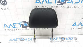 Rear left headrest for Audi A4 B8 08-16, black leather with gray stitching