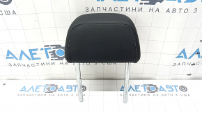 Rear left headrest for Audi A4 B8 08-16, black leather with gray stitching