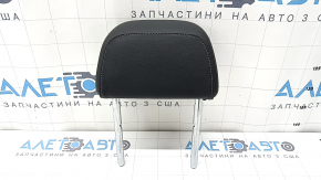 Rear right headrest for Audi A4 B8 08-16, black leather with gray stitching