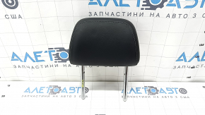 Rear right headrest for Audi A4 B8 08-16, black leather with gray stitching