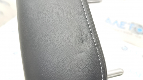 Rear central headrest Audi A4 B8 08-16 leather black gray stitching, dented