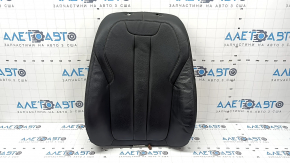 Driver's seat upholstery upper BMW X5 F15 14-18 leather black Dakota, heated, water damage, oxidized chip