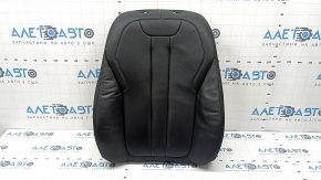 BMW X5 F15 14-18 black Dakota leather upper passenger seat trim, heated, water damage, oxidized chip, scratches