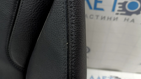 BMW X5 F15 14-18 black Dakota leather upper passenger seat trim, heated, water damage, oxidized chip, scratches