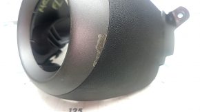 Left front panel trim for a Mini Cooper Countryman R60 11-12, under the deflector, black with dark gray, peeling paint