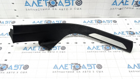 Rear left door sill trim for BMW X5 F15 14-18, black, for 2 rows, with chrome insert, scratches