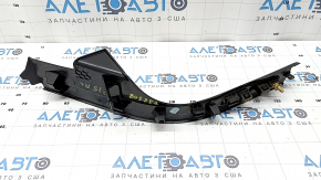 Rear left door sill trim for BMW X5 F15 14-18, black, for 2 rows, with chrome insert, scratches