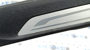 Front left door sill trim for BMW X5 F15 2014-2018, black with chrome insert, scratches, corrosion