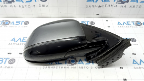 Right side mirror assembly for BMW X5 F15 14-18, glossy mount, 5 pins, turn signal, heated, auto-dimming, graphite