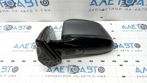 Left side mirror assembly for BMW X5 F15 14-18, glossy mount, 5 pins, turn signal, heated, auto-dimming, graphite, broken housing and turn signal