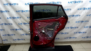 Toyota Venza 21-24 right rear door assembly, red 3T3, keyless, micro-cracks in the varnish