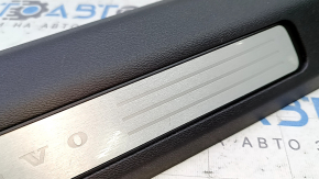 Volvo XC60 18-25 front right door sill trim, black with chrome, worn