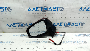 Left side mirror assembly for Toyota Venza 21-24, 12 pins, turn signal, heated, BSM, backlight, red