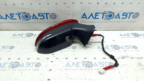 Right side mirror assembly for Toyota Venza 21-24, 12 pins, turn signal, heated, BSM, backlight, red