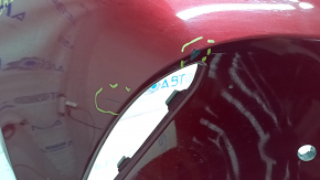 Bare front bumper for Toyota Venza 21-24 with parking sensors, Limited, XLE, red, cracked, scratches