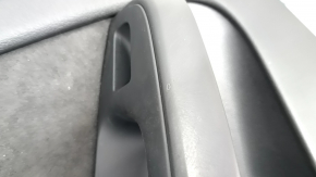 Black rear left door panel, Audi A4 B8 13-16 sedan, BANG & OLUFSEN, under curtain, black leather armrest, black Alcantara insert, aluminum molding, dents, scratches
