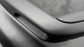 Door trim panel rear right complete Audi A4 B8 13-16 black, sedan BANG & OLUFSEN, under the curtain, armrest black leather, insert black Alcantara, molding aluminum, broken fastener, scratches
