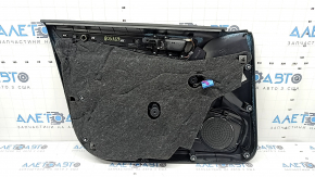 Front right door panel assembly for Audi A4 B8 13-16 black, black leather armrest, black Alcantara insert, aluminum molding, BANG & OLUFSEN, scratches, broken fastener, crack