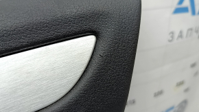 Front right door panel assembly for Audi A4 B8 13-16 black, black leather armrest, black Alcantara insert, aluminum molding, BANG & OLUFSEN, scratches, broken fastener, crack