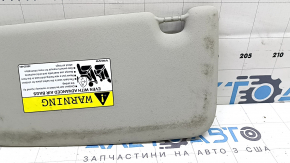 Right sun visor for Volvo XC60 18-25, gray, without hook, with backlight, for cleaning