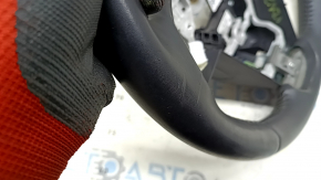 Toyota Venza 21-24 black leather steering wheel with heating, computer, scratches