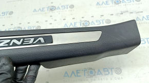 Front left door sill trim for Toyota Venza 21-24, black, chrome insert, film-coated, scratches, nicks