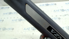 Front left door sill trim for Toyota Venza 21-24, black, chrome insert, film-coated, scratches, nicks