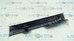 Front right door sill plate for Toyota Venza 21-24, black, chrome insert, film-coated, corrosion-resistant