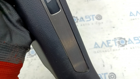 Front right door sill plate for Toyota Venza 21-24, black, chrome insert, film-coated, corrosion-resistant