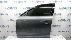 Front left door assembly for an Audi A4 B8 08-12 keyless, graphite LX7R, bumper, scratches on the glass