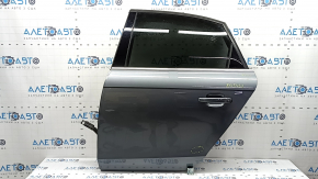 Rear left door assembly for Audi A4 B8 08-16 sedan, keyless, under curtain, graphite LX7R, dented