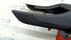 Toyota Venza 21-24 center console trim with cup holders, black leather, backlit, scratches, dents