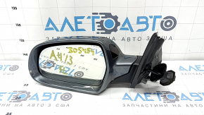 Left side mirror assembly for Audi A4 B8 08-16, 12+2 pins, memory, turn signal, auto-dimming, BSM, graphite