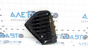 Left front bumper grille Volvo XC60 22-25, gloss black, with parking sensors, R-Design, sand