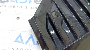 Left front bumper grille Volvo XC60 22-25, gloss black, with parking sensors, R-Design, sand