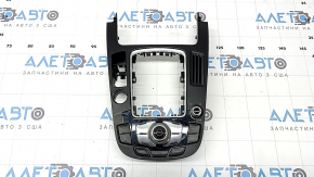 Audi A4 B8 13-16 shifter pad with start/stop and media control, scratches, bulging chrome, crack