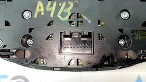 Audi A4 B8 13-16 shifter pad with start/stop and media control, scratches, bulging chrome, crack