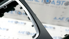 Audi A4 B8 13-16 shifter pad with start/stop and media control, scratches, bulging chrome, crack