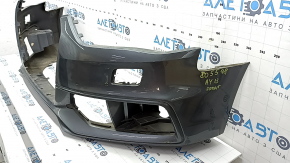 Bare front bumper for Audi A4 B8 13-16 restyling, for headlight washers, graphite, without plugs, scratches, broken mount