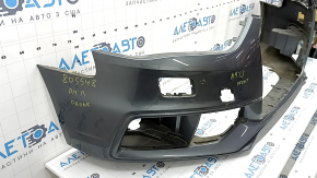 Bare front bumper for Audi A4 B8 13-16 restyling, for headlight washers, graphite, without plugs, scratches, broken mount