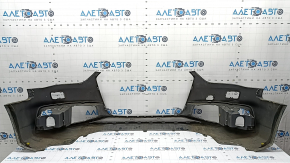 Bare front bumper for Audi A4 B8 13-16 restyling, for headlight washers, graphite, without plugs, scratches, broken mount