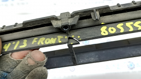The lower grille of the front bumper of the Audi A4 B8 13-16 rest, S line, is cracked.