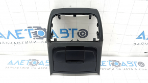 Rear center console trim for Audi A4 B8 13-16 restyling, black, scratches, crack, broken cover mount