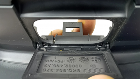 Rear center console trim for Audi A4 B8 13-16 restyling, black, scratches, crack, broken cover mount